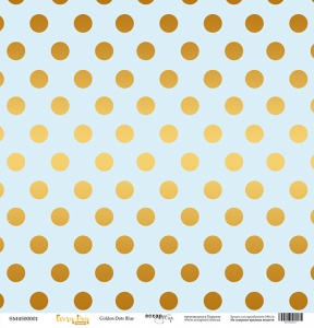       30x30 Golden Dots Blue  Scrapmir Every Day Gold 10.