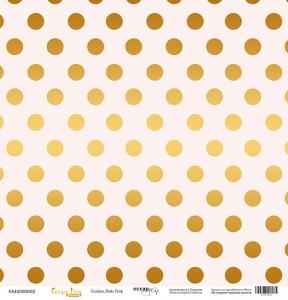       30x30 Golden Dots Pink  Scrapmir Every Day Gold 10.