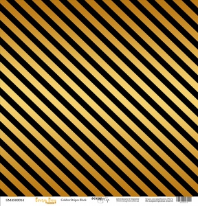       30x30 Golden Stripes Black  Scrapmir Every Day Gold 10