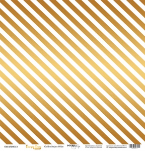       30x30 Golden Stripes White  Scrapmir Every Day Gold 10